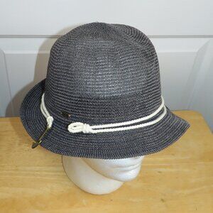 HBY Miami Straw Fedora Style Hat Rope Accessory Anchor Nautical Size LG